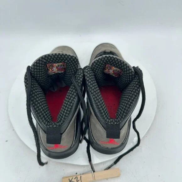 Nike Air Jordan 10 Retro Youth Size 5.5Y Women 7 310806-002 Shadow Grey Red Shoe - Picture 9 of 12
